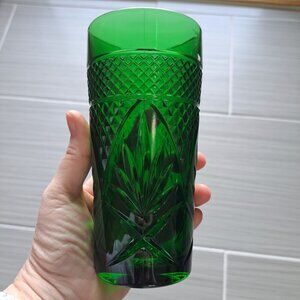 Cristal D'argues Durand Antique Emerald Cooler Green Glasses Tumbler